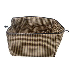LONGABERGER Desk Pal‎ Fabric Liner - KHAKI CHECK - Fits Modular Storage Basket